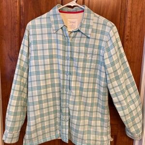 L.L.Bean fleece lined flannel shirt Women’s S